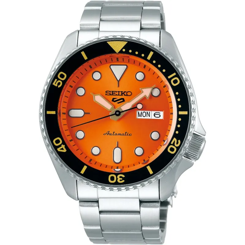 Seiko 5 Sports SRPD59K1 Orange Dial Automatic Men's Watch sold by Watch & Watch