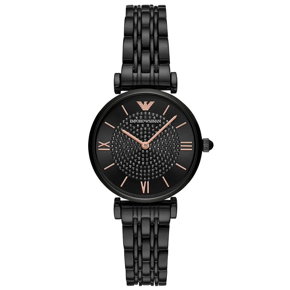 Emporio Armani AR11245 T-Bar Black Ladies Watch sold by Watch & Watch