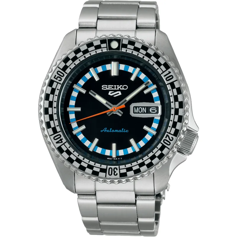 Seiko 5 Sports SRPK67K1 Black & White Checker Flag Automatic Men's Watch sold by Watch & Watch