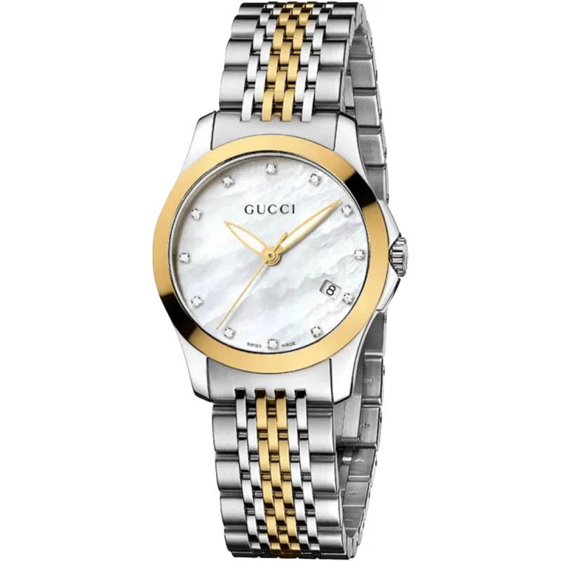 Gucci YA126513 G-Timeless Mother of Pearl Dial Ladies Watch sold by Watch & Watch