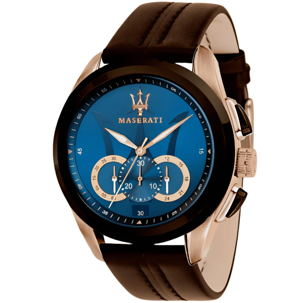 Maserati R8871612024 Traguardo Chronograph Blue Dial Men's Watch sold by Watch & Watch