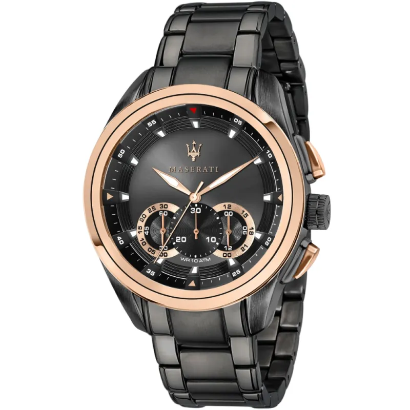 Maserati R8873612016 Traguardo Chronograph Black Dial Men's Watch sold by Watch & Watch