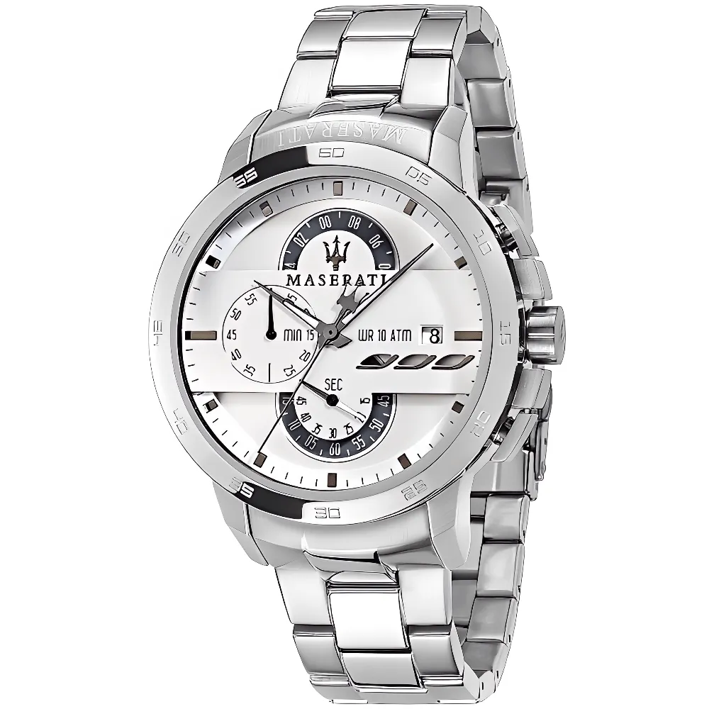 Maserati R8873619004 Ingegno Chronograph White Dial Men's Watch sold by Watch & Watch