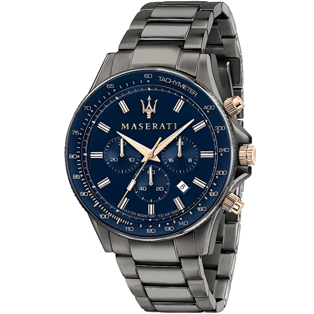 Maserati R8873640001 Sfida Chronograph Blue Dial Men's Watch sold by Watch & Watch