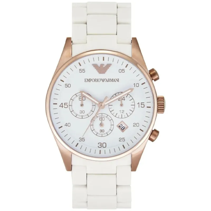 Emporio Armani AR5920 Ladies Sportivo Watch White sold by Watch & Watch