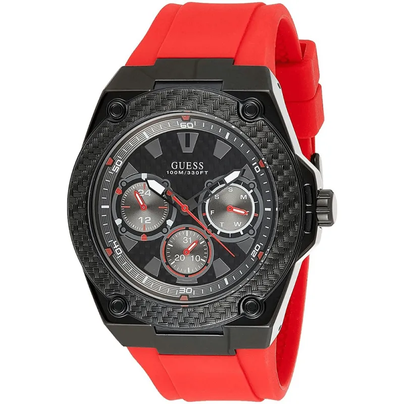 Guess W1049G6 Red Silicone Men's Watch made by Guess