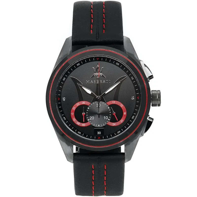 Maserati R8871612023 Traguardo Chronograph Black Dial Men's Watch sold by Watch & Watch