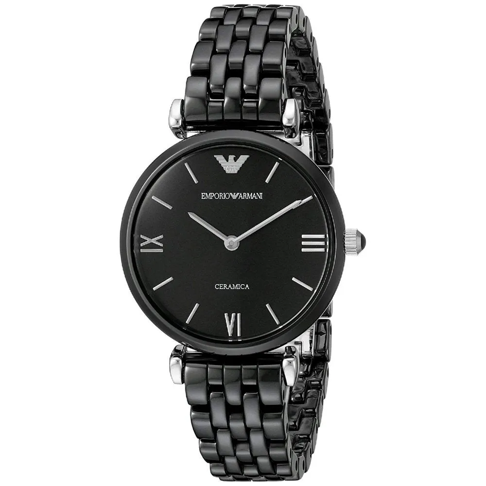 Emporio Armani AR1487 Black Ceramic Ladies Watch sold by Watch & Watch