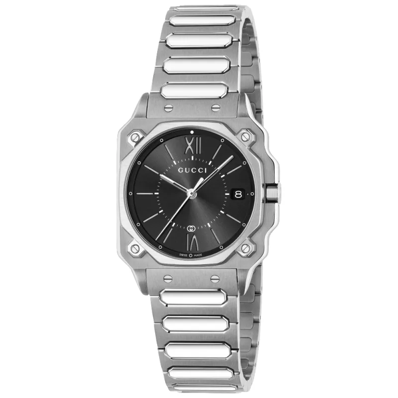 Gucci YA166505 G-Flat Black Dial Unisex Watch sold by Watch & Watch