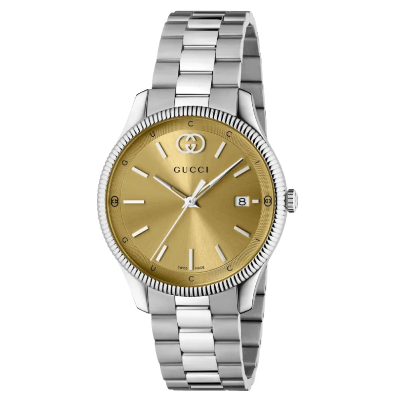 Gucci YA1264234 G-Timeless Gold Dial Unisex Watch sold by Watch & Watch