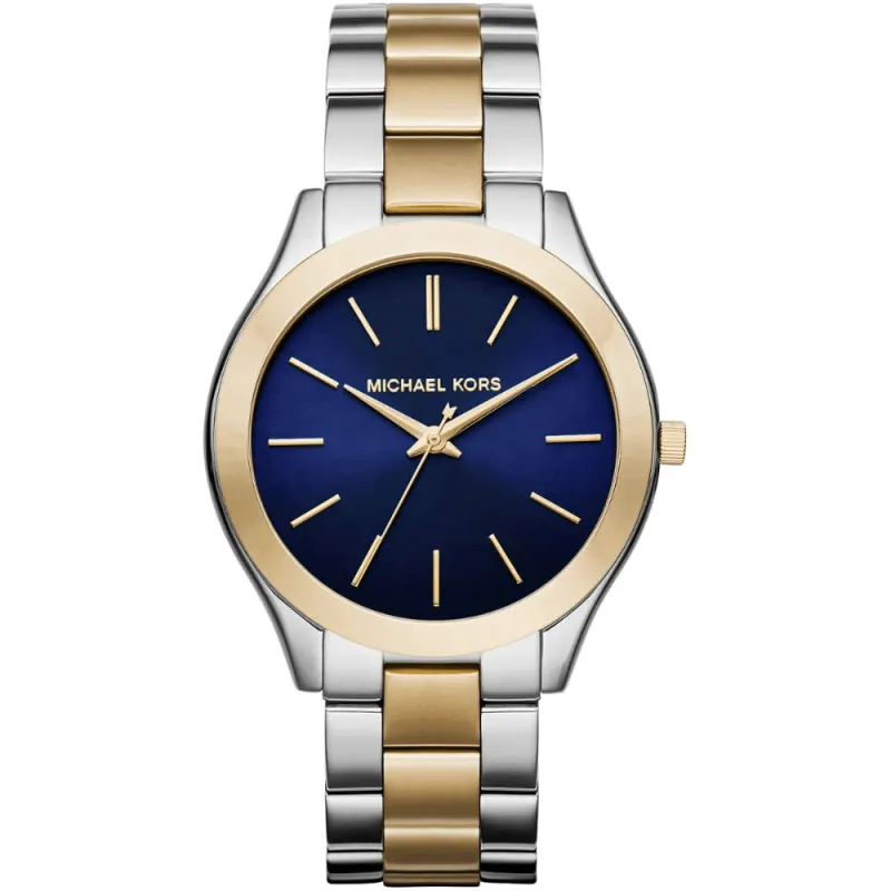 Michael Kors MK3479 Slim Runway Blue Dial Ladies Watch sold by Watch & Watch