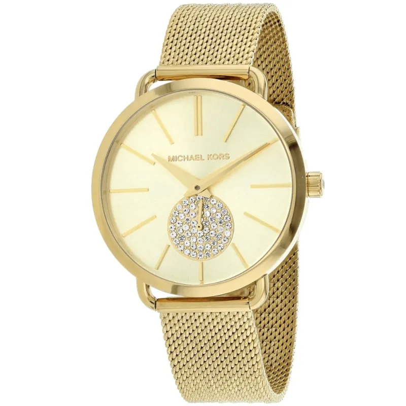 Michael Kors MK3844 Portia Gold Dial Ladies Watch sold by Watch & Watch