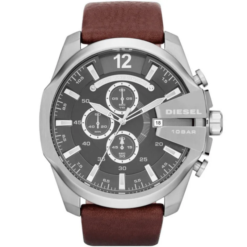 Diesel DZ4290 Mega Chief Grey Dial Chronograph Men's Watch made by Diesel