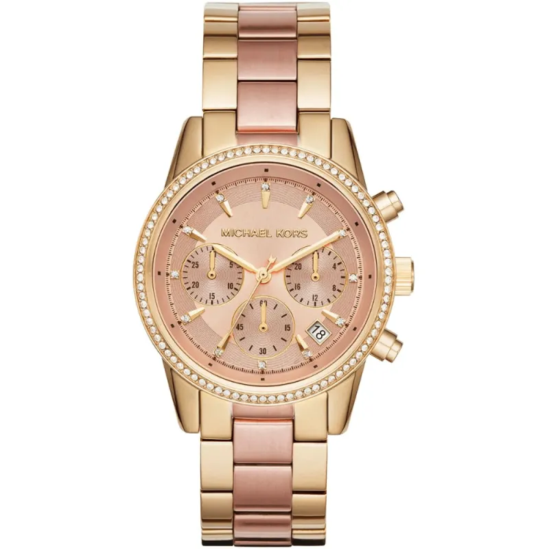 Michael Kors MK6475 Ritz Two Tone Chronograph Ladies Watch sold by Watch & Watch
