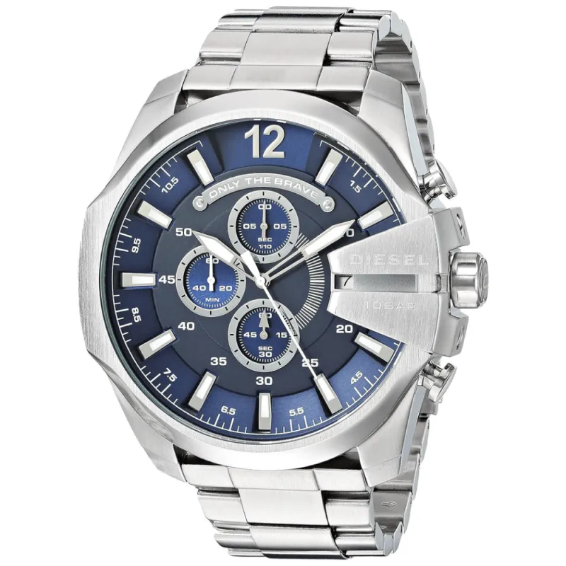 Diesel DZ4417 Mega Chief Chronograph Blue Dial Men's Watch made by Diesel