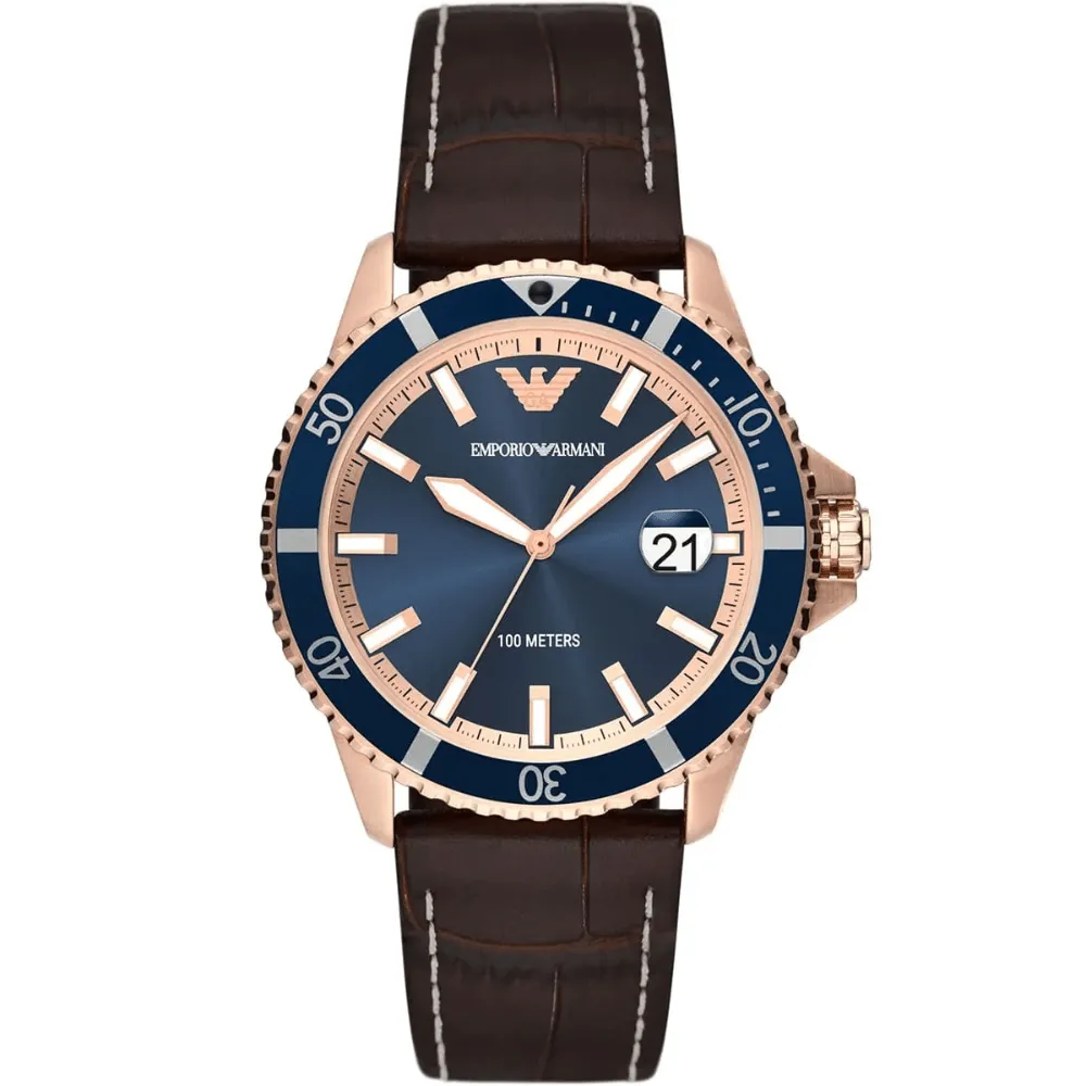 Emporio Armani AR11556 Diver Blue Dial Men's Watch sold by Watch & Watch