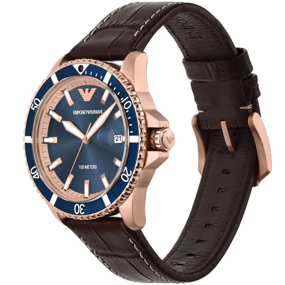 Emporio Armani AR11556 Diver Blue Dial Men's Watch sold by Watch & Watch product image thumbnail 5