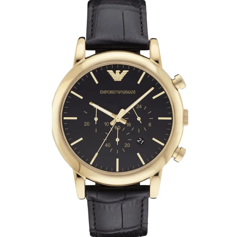 Emporio Armani AR1917 Luigi Black Dial Chronograph Men's Watch made by Emporio Armani