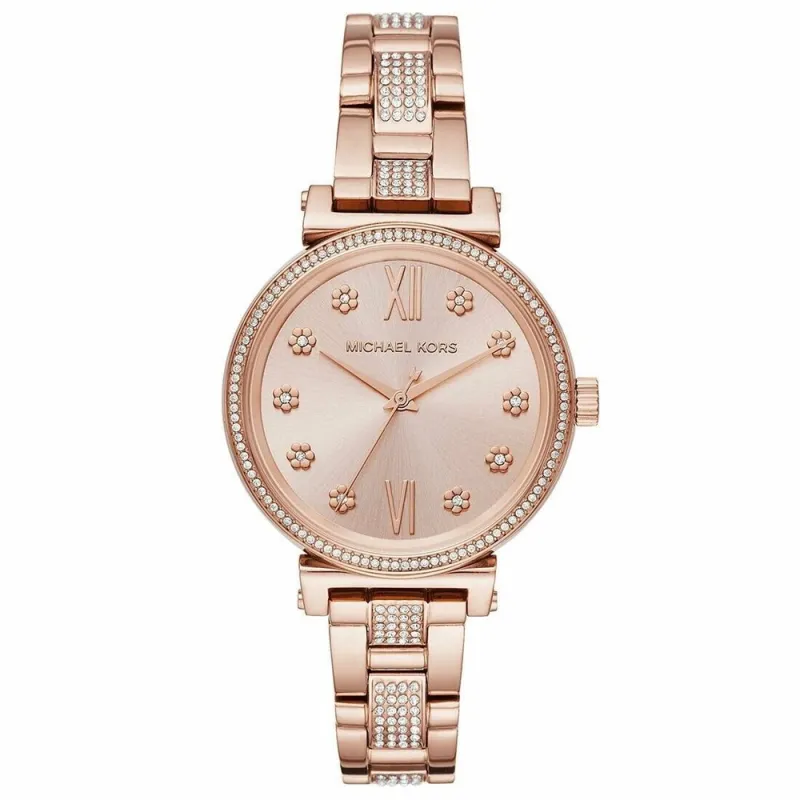 Michael Kors MK3882 Sofie Crystal Rose Dial Ladies Watch sold by Watch & Watch