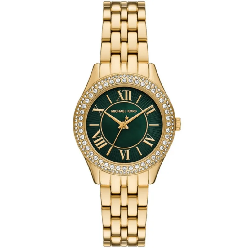 Michael Kors MK4870 Harlowe Green Dial Ladies Watch made by Michael Kors