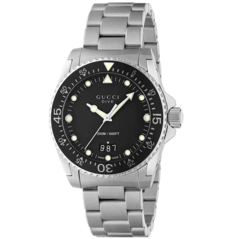Gucci YA136301B Dive Black Dial Men's Watch made by Gucci