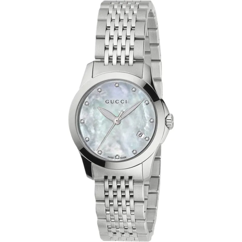 Gucci YA126504 G-Timeless Mother Of Pearl Ladies Watch sold by Watch & Watch