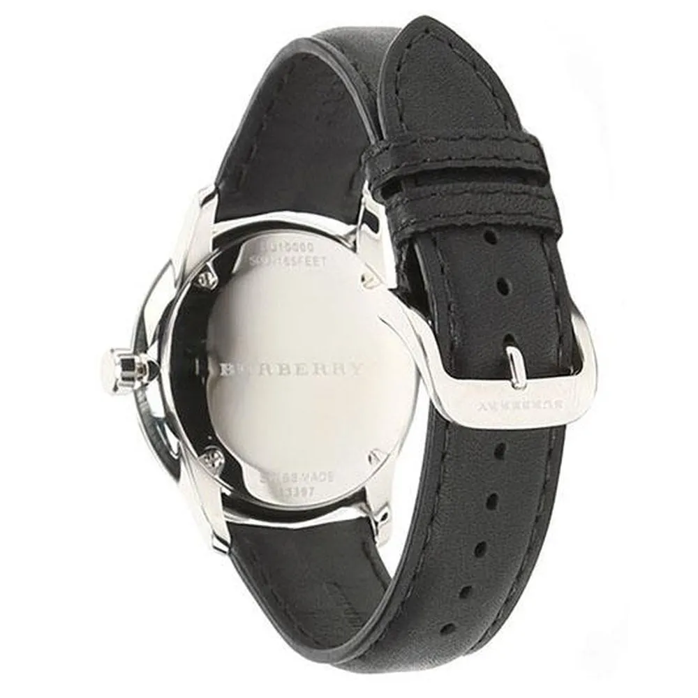 Burberry BU10000 Classic Round Beige Dial Black Leather Men's Watch sold by Watch & Watch product image thumbnail 2