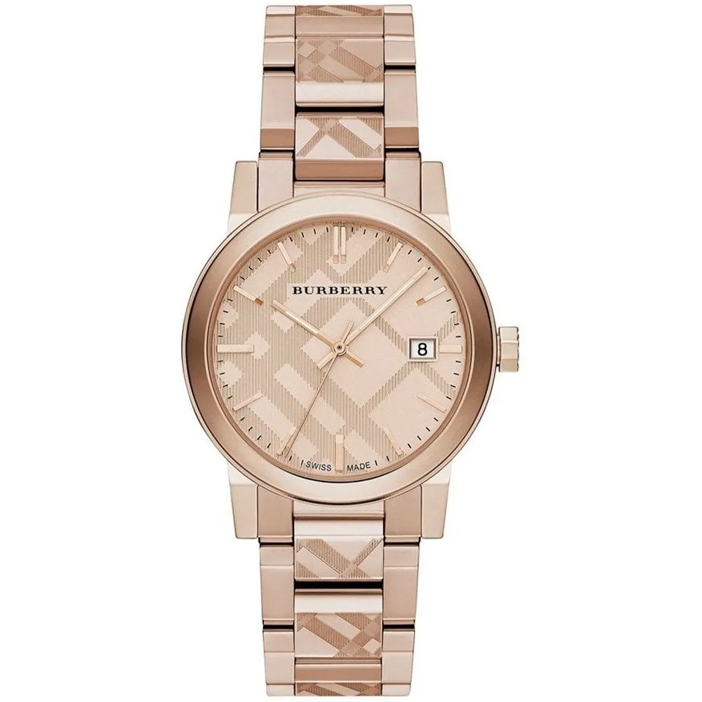 Burberry BU9039 Rose GoldTone Dial Stainless Steel Unisex Watch sold by Watch & Watch