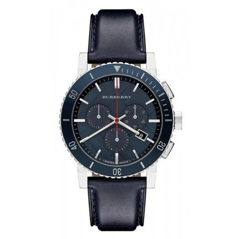 Burberry The City BU9383 Blue Dial and Bezel Stainless Steel Men's Watch made by Burberry