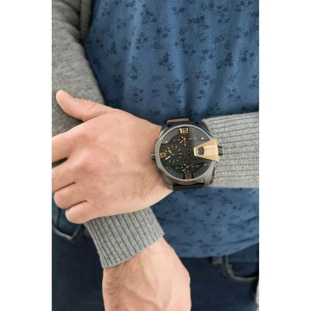 Diesel DZ7377 Uber Chief Black Dial Black Leather Men's Watch sold by Watch & Watch product image thumbnail 3