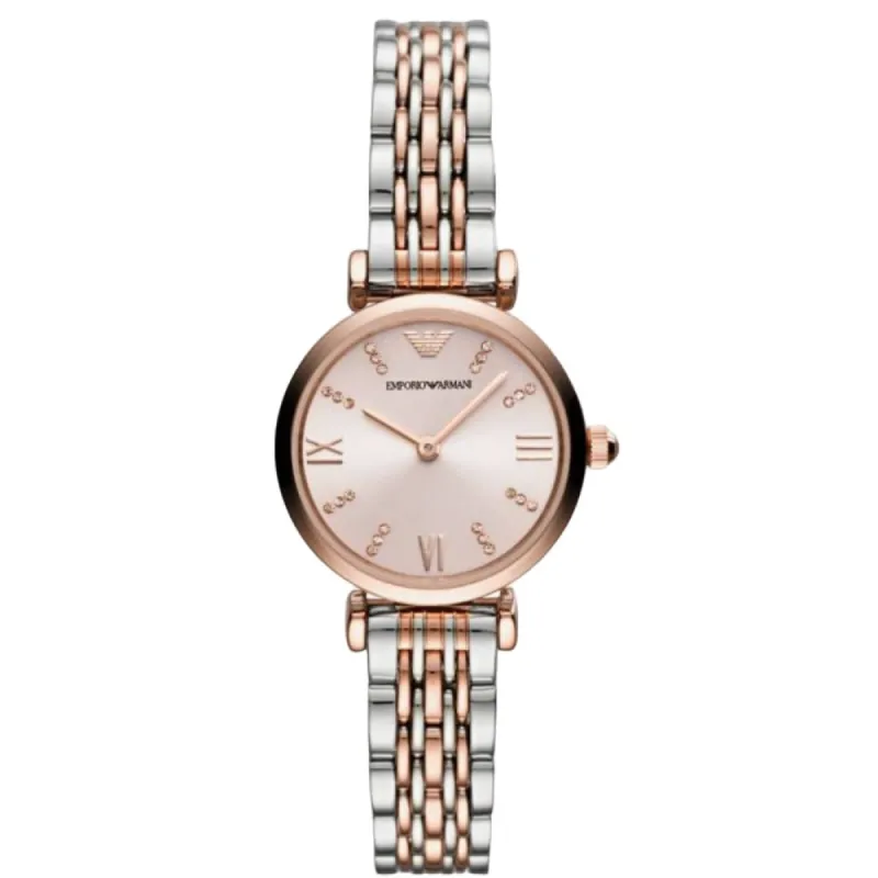 Emporio Armani AR11223 Pink Dial Two Tone Ladies Watch sold by Watch & Watch