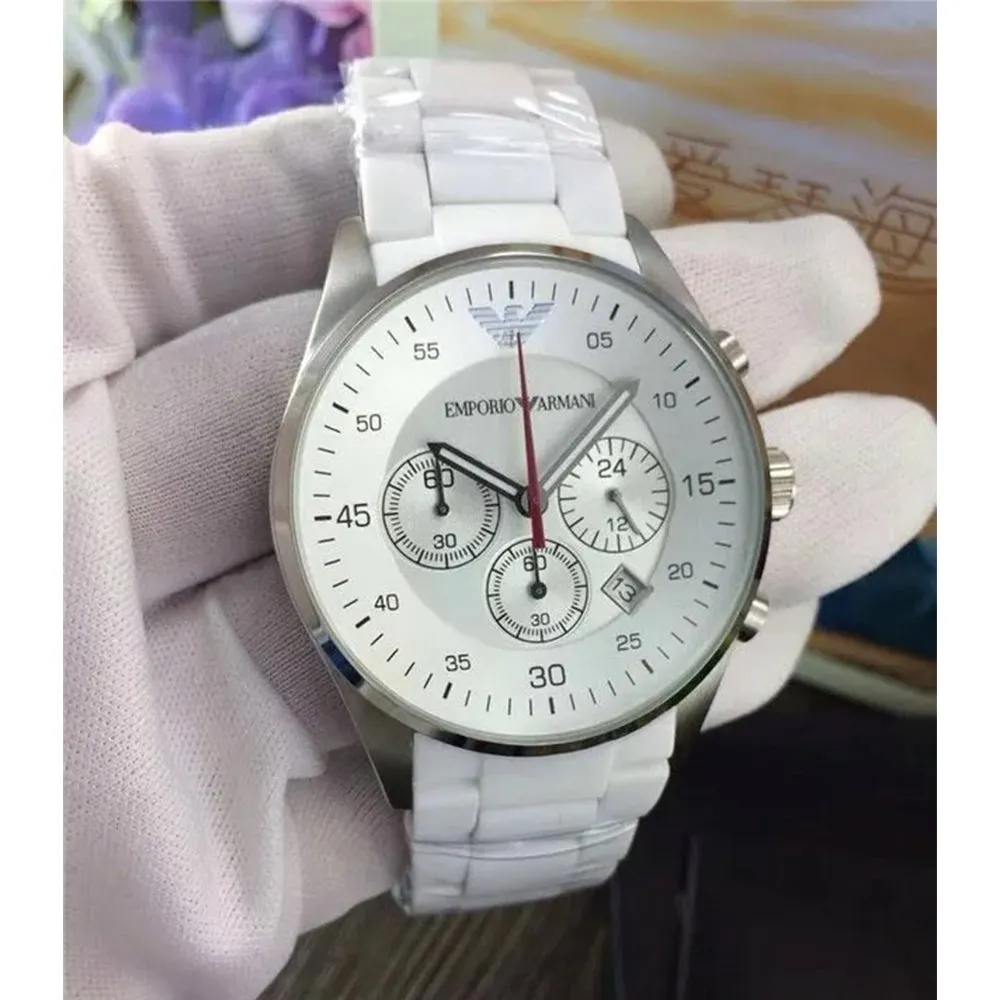 Emporio Armani AR5859 Men's Watch Tazio White sold by Watch & Watch product image thumbnail 4