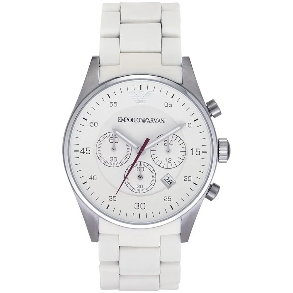 Emporio Armani AR5859 Men's Watch Tazio White sold by Watch & Watch