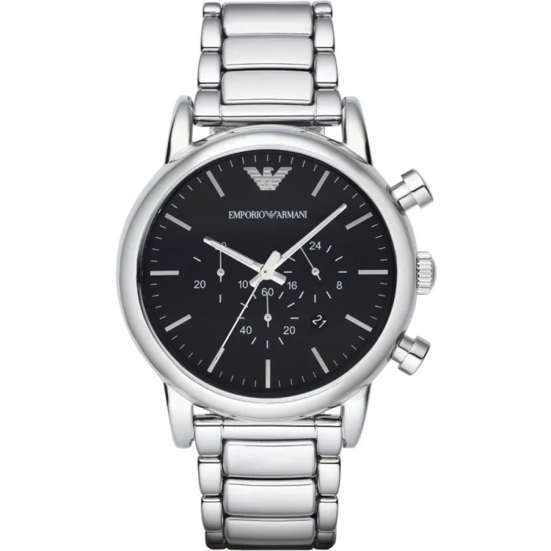 Emporio Armani AR1894 Silver Chronograph Men's Watch made by Emporio Armani