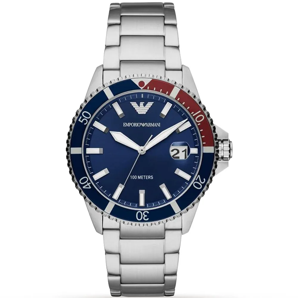 Emporio Armani AR11339 Men's Diver Watch Blue sold by Watch & Watch