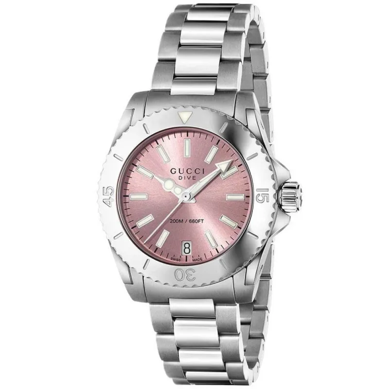 Gucci YA136401 Dive Pink Dial Ladies Watch sold by Watch & Watch