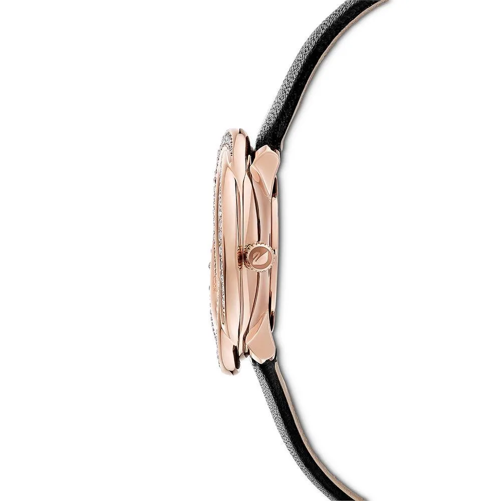 Swarovski 5552421 Crystal Leather Strap Black Rose Gold Tone Women's Watch sold by Watch & Watch product image thumbnail 2