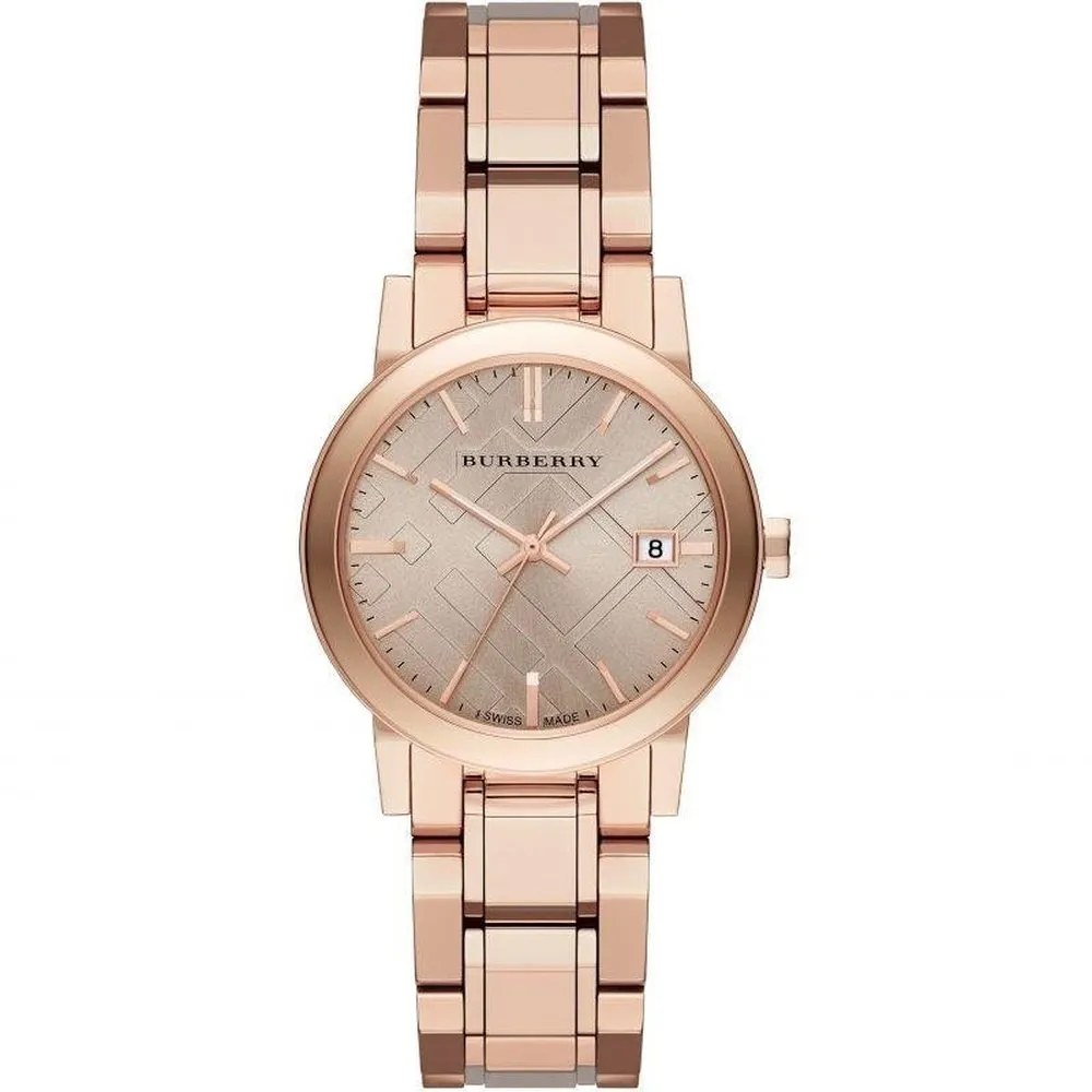 Burberry BU9135 Brown Rose Gold Stainless Steel Analog Quartz Women's Watch sold by Watch & Watch