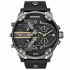 Diesel DZ7348 Mr. Daddy 2.0 Black Dial Black Leather Men's Watch sold by Watch & Watch