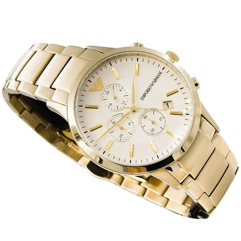 Emporio Armani AR11332 Chronograph Men's Watch Renato Gold sold by Watch & Watch product image thumbnail 3