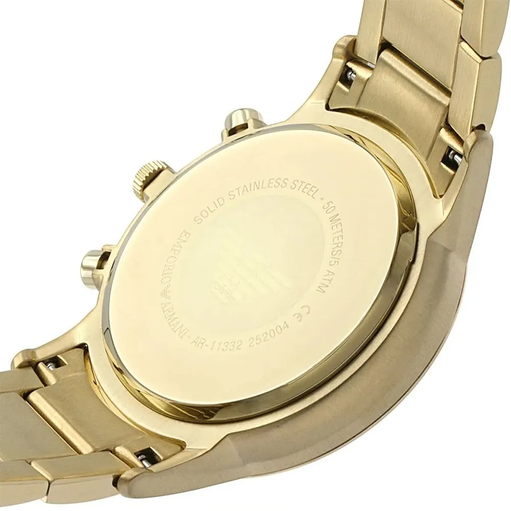 Emporio Armani AR11332 Chronograph Men's Watch Renato Gold sold by Watch & Watch product image thumbnail 5