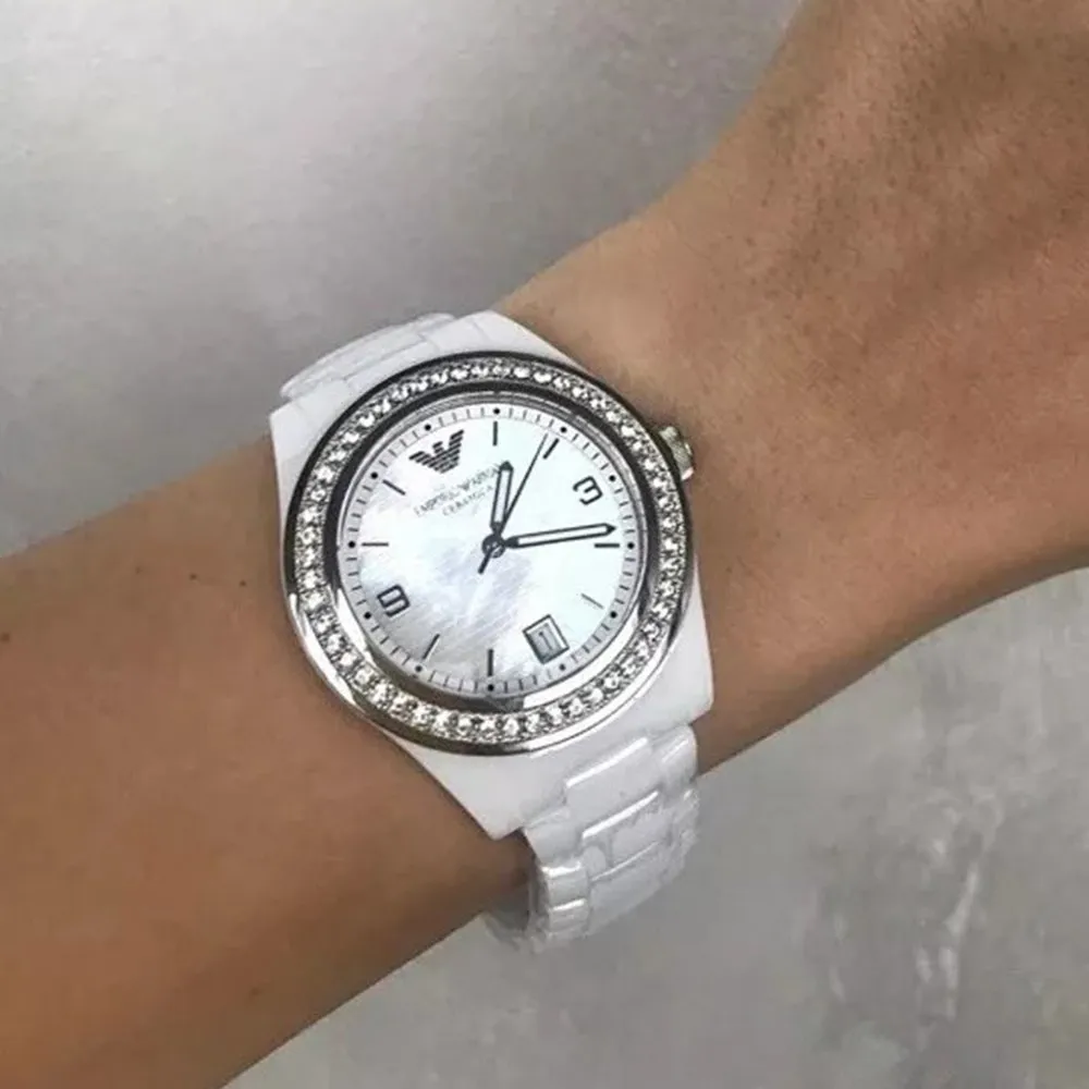 Emporio Armani AR1426 White Ladies Ceramica Watch sold by Watch & Watch product image thumbnail 3