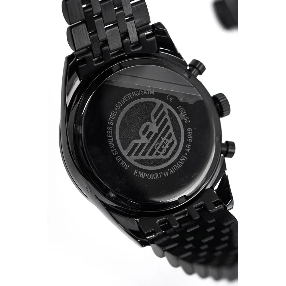 Emporio Armani AR5989 Tazio Chronograph Men's Watch Black sold by Watch & Watch product image thumbnail 4