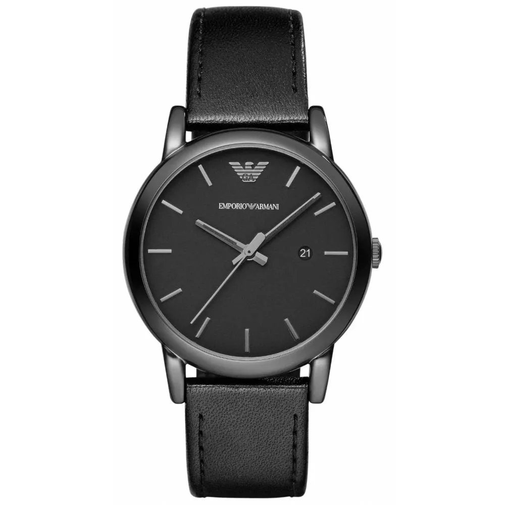Emporio Armani AR1732 Luigi Classic Black Leather Strap Men's Watch sold by Watch & Watch