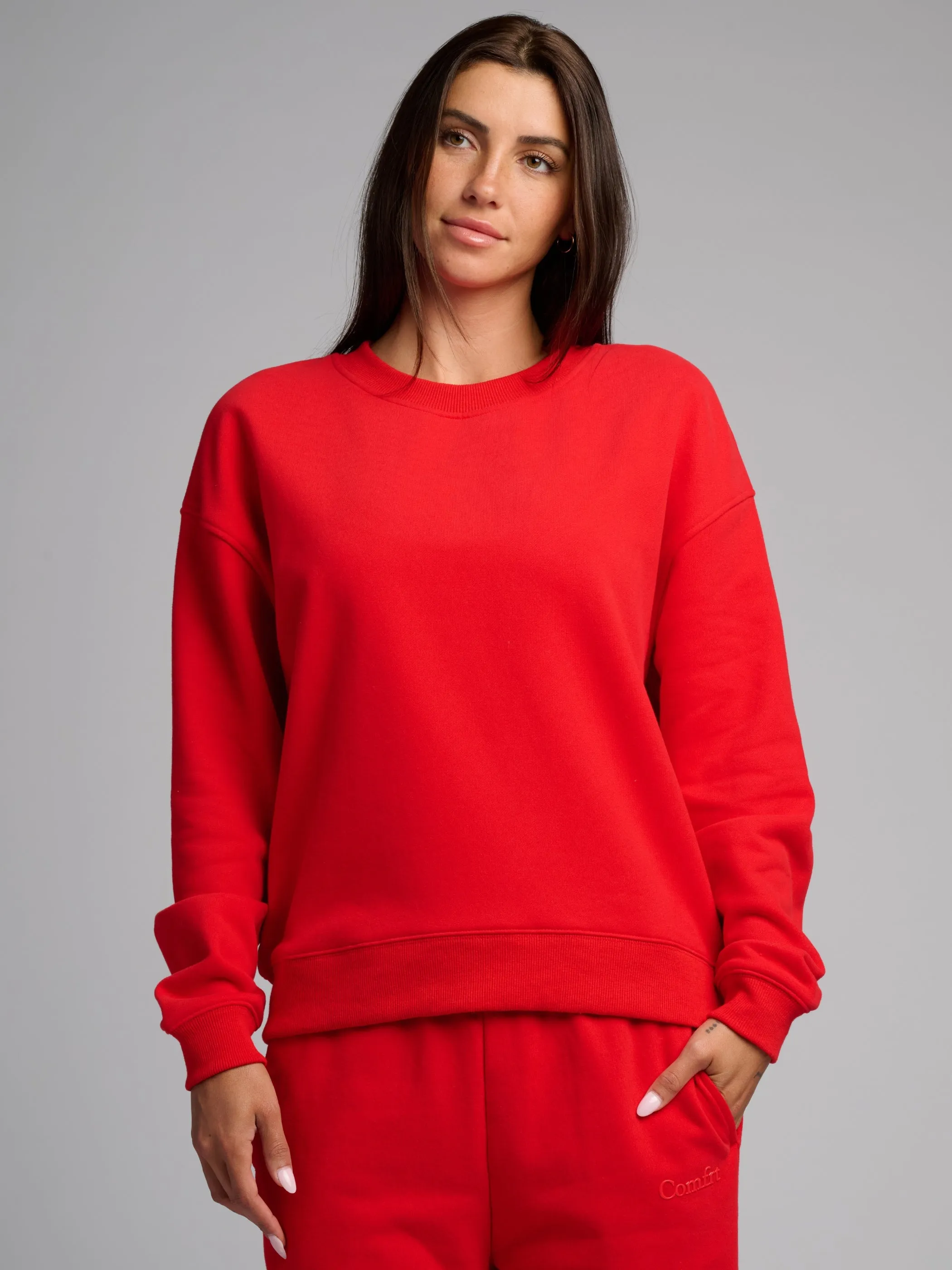 Halo Lightweight Crop Crew - Pre Order sold by Comfrt