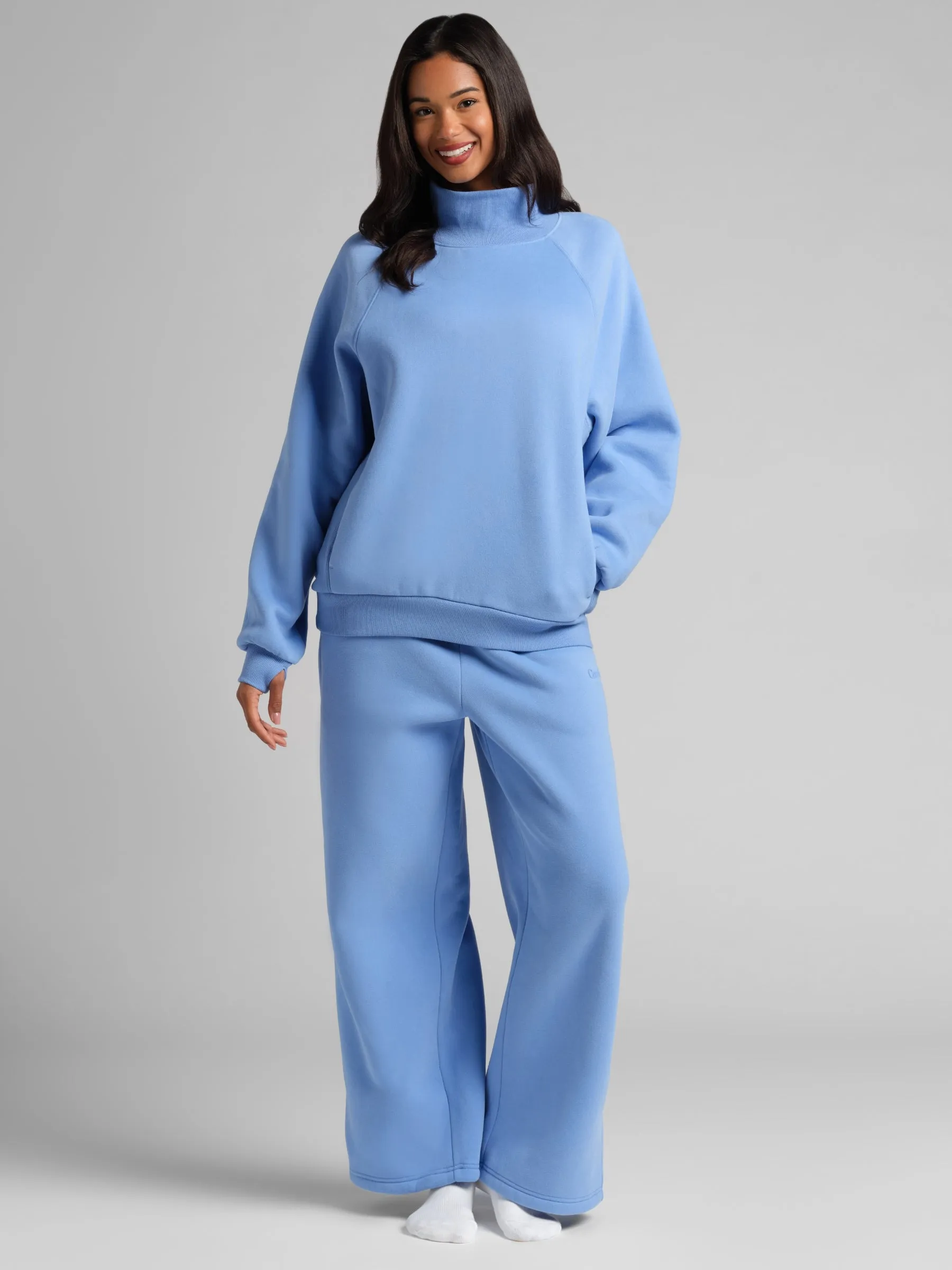 Basic Mock Neck Sweatshirt sold by Comfrt product image thumbnail 3