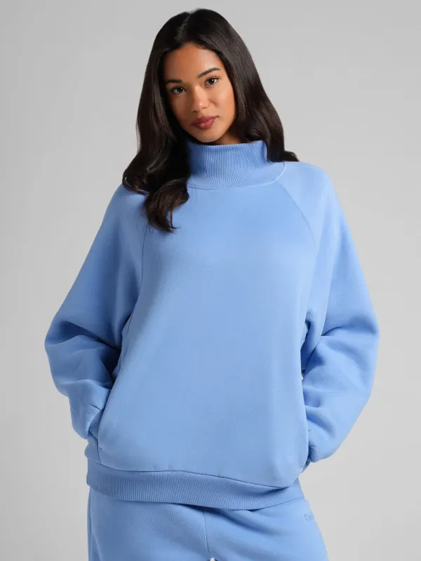 Basic Mock Neck Sweatshirt made by Comfrt