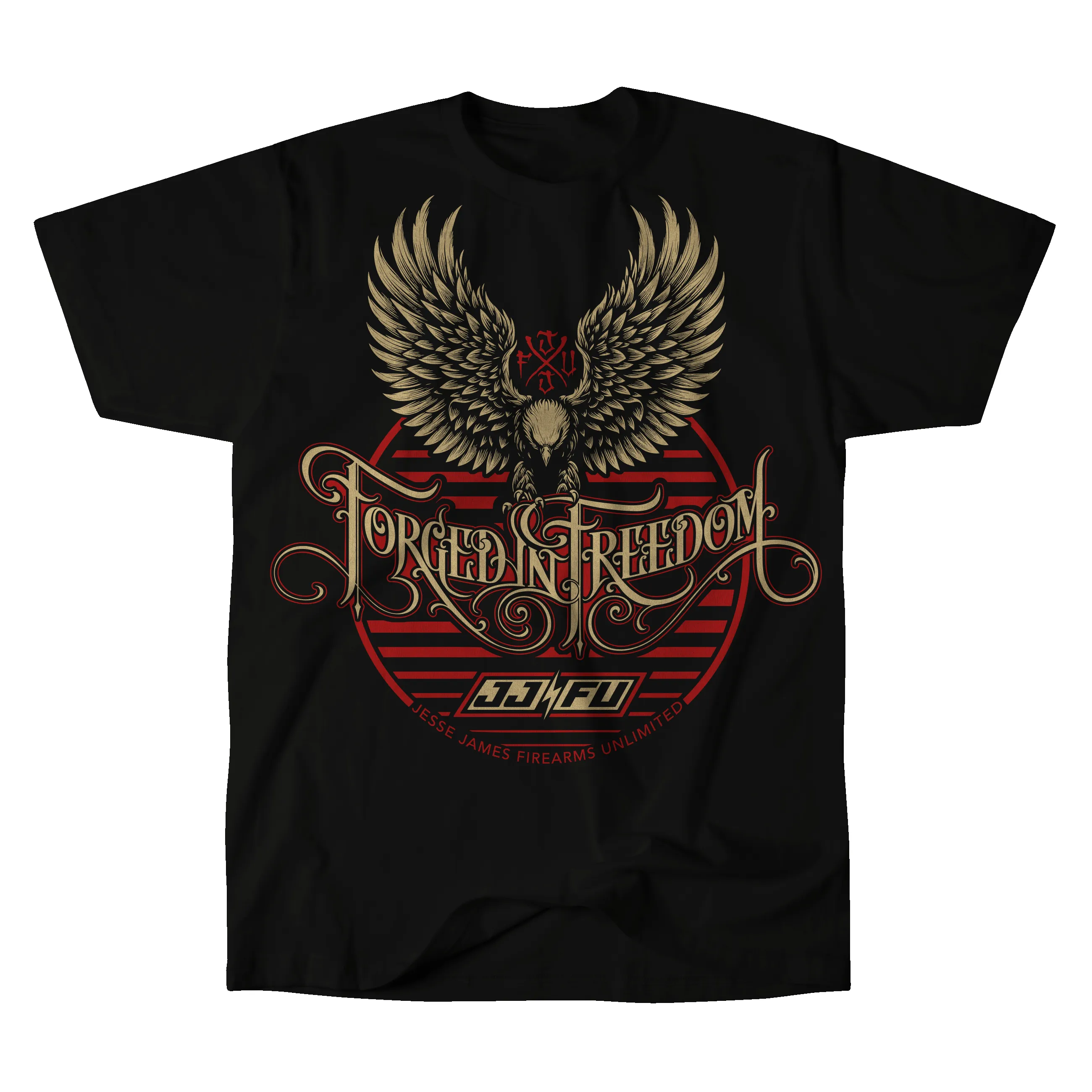 JJFU FORGED IN FREEDOM TEE - BLACK sold by West Coast Choppers