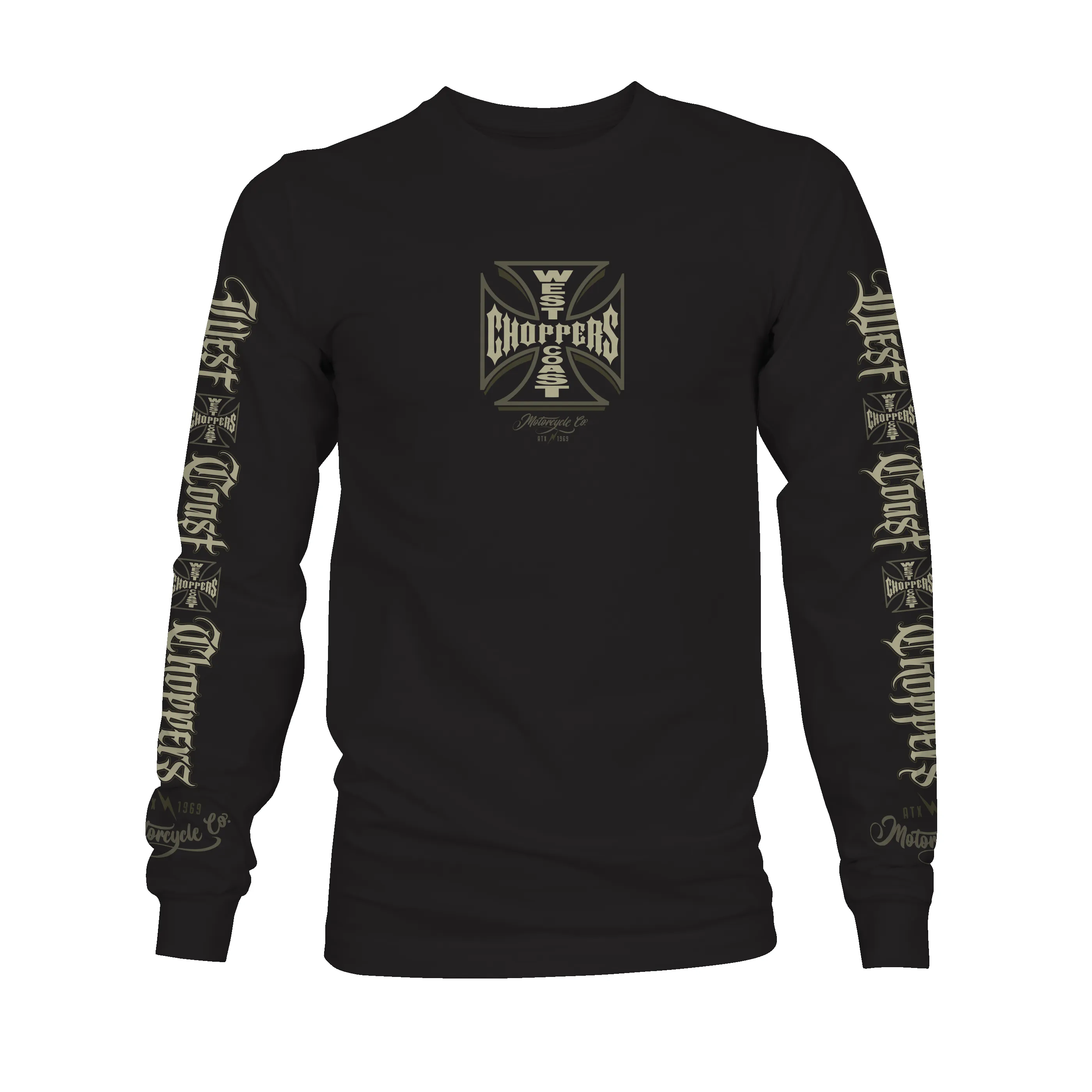 WCC GANGSCRIPT LONG SLEEVE - BLACK sold by West Coast Choppers