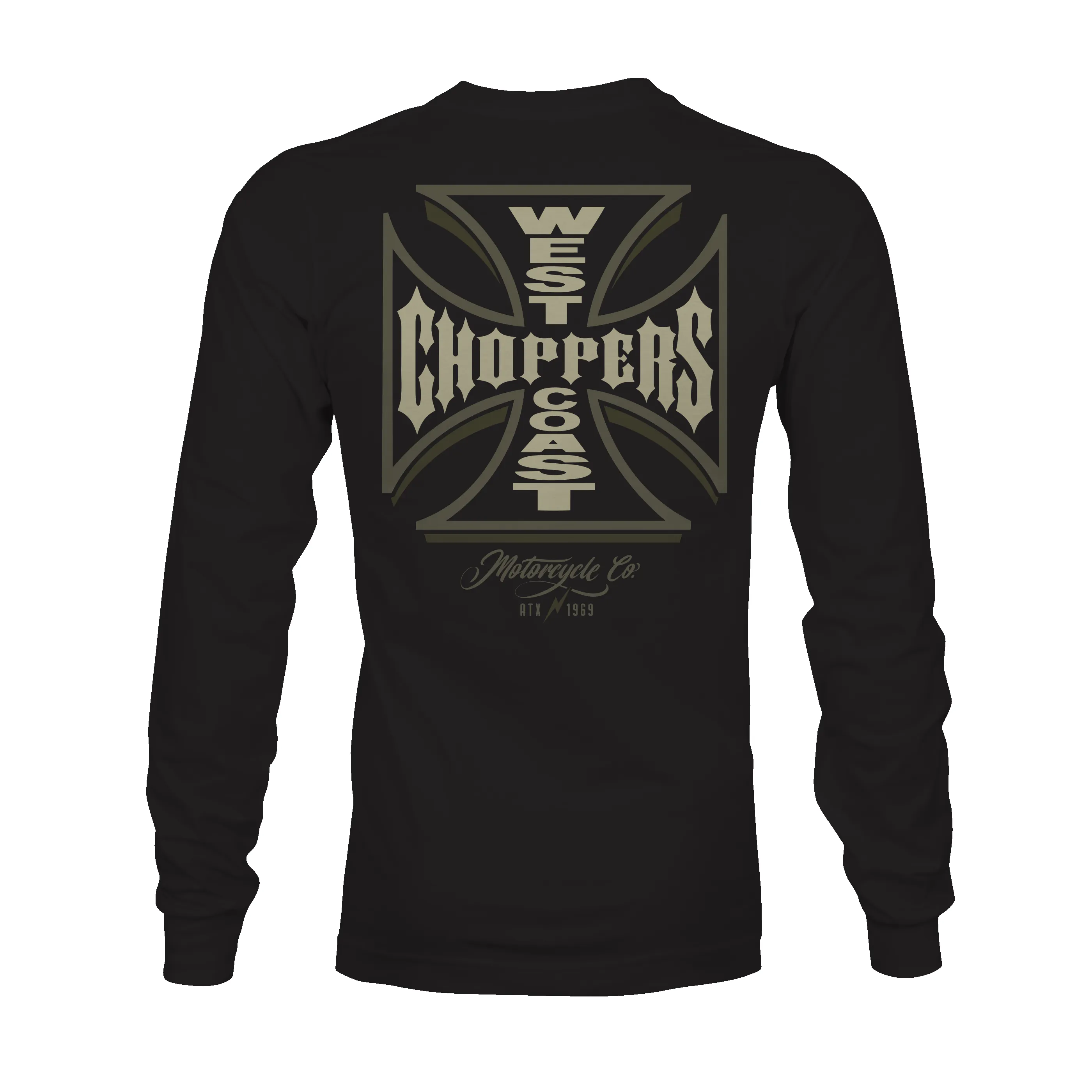WCC GANGSCRIPT LONG SLEEVE - BLACK sold by West Coast Choppers product image thumbnail 2
